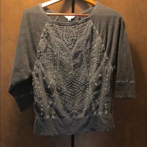 Geometric patterned blouse